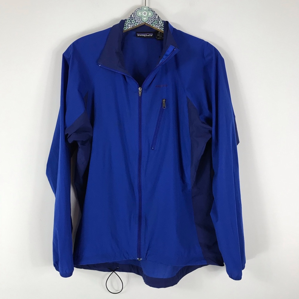 Patagonia Velocity Wind Shell Blue Top Sz. M